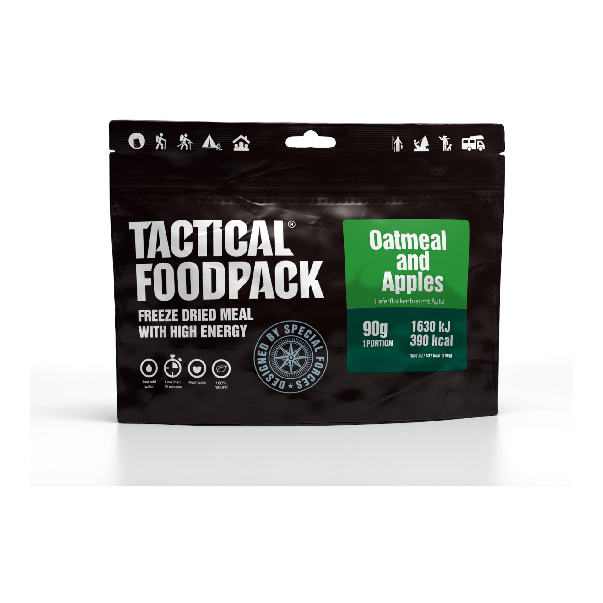 Image of Tactical Foodpack Oatmeal and Apples - Schwarz - bei Hauptner.ch