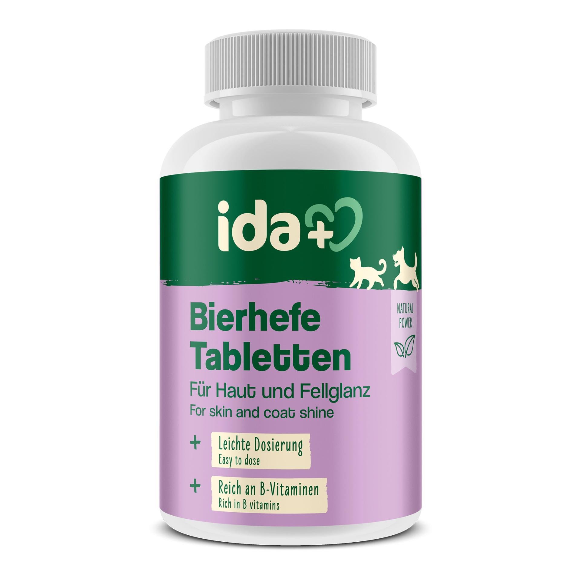 IdaPlus Bierhefe Tabletten - optimale Pflege für glänzendes Fell & kräftige Haut
