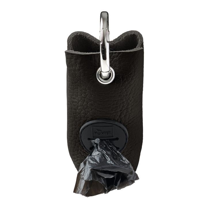 Kotbeutelspender Yuna Leder - schwarz