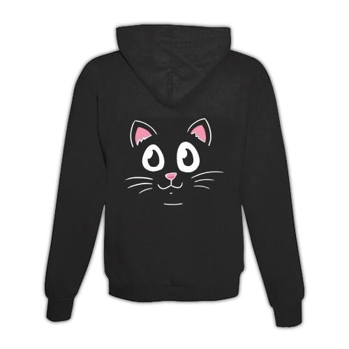 Image of Schwesternuhr Hoodie Katzengesicht Unisex - Schwarz - bei Hauptner.ch