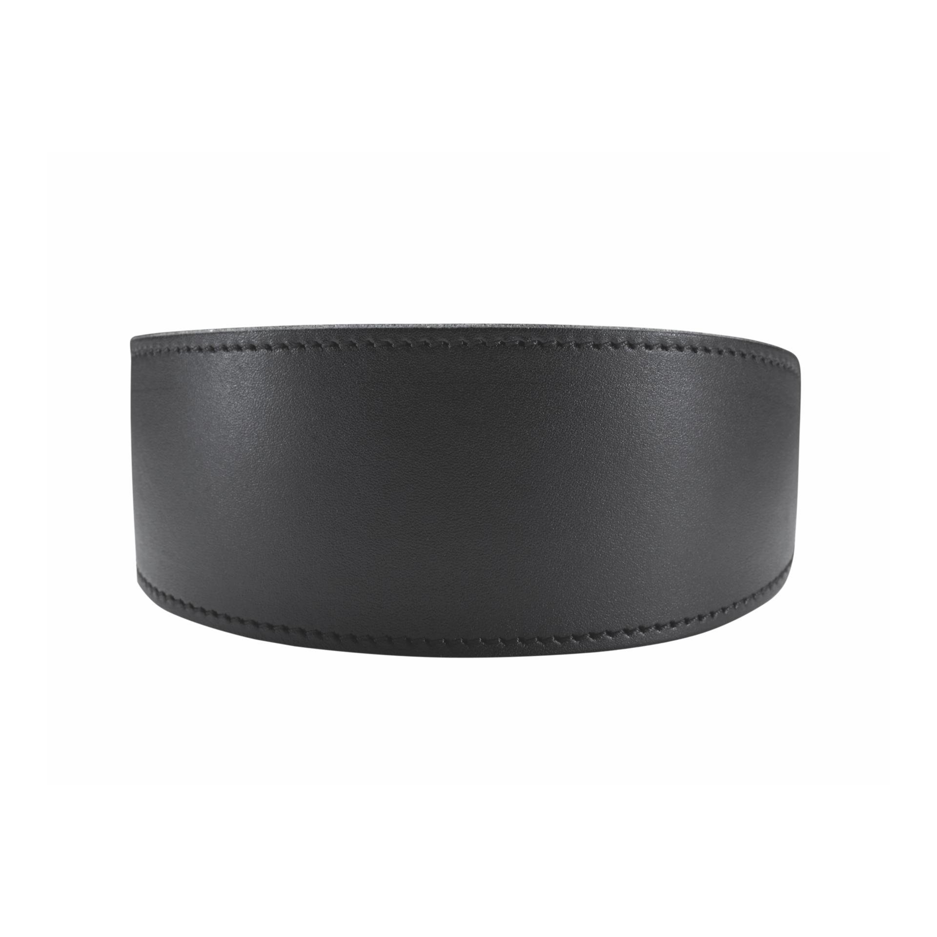 Windhundhalsband Super Soft Echtleder - schwarz