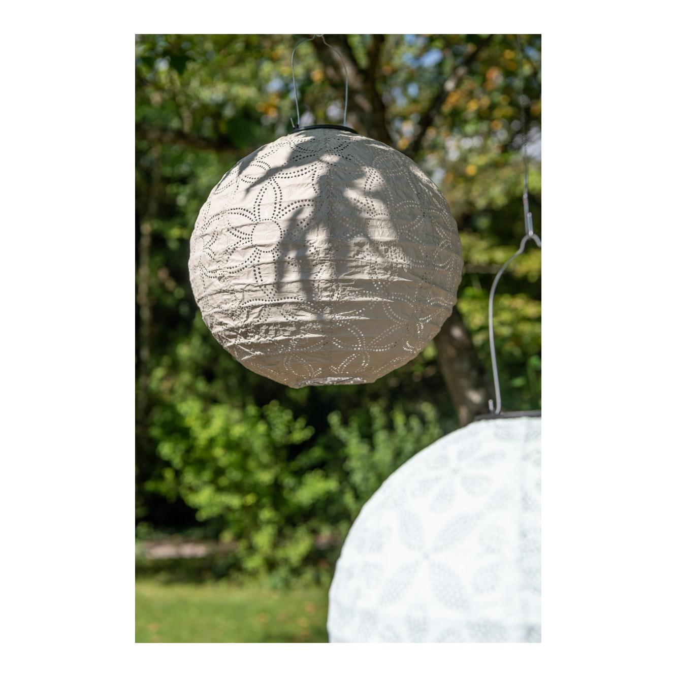 Solar Lampion Sand, rund