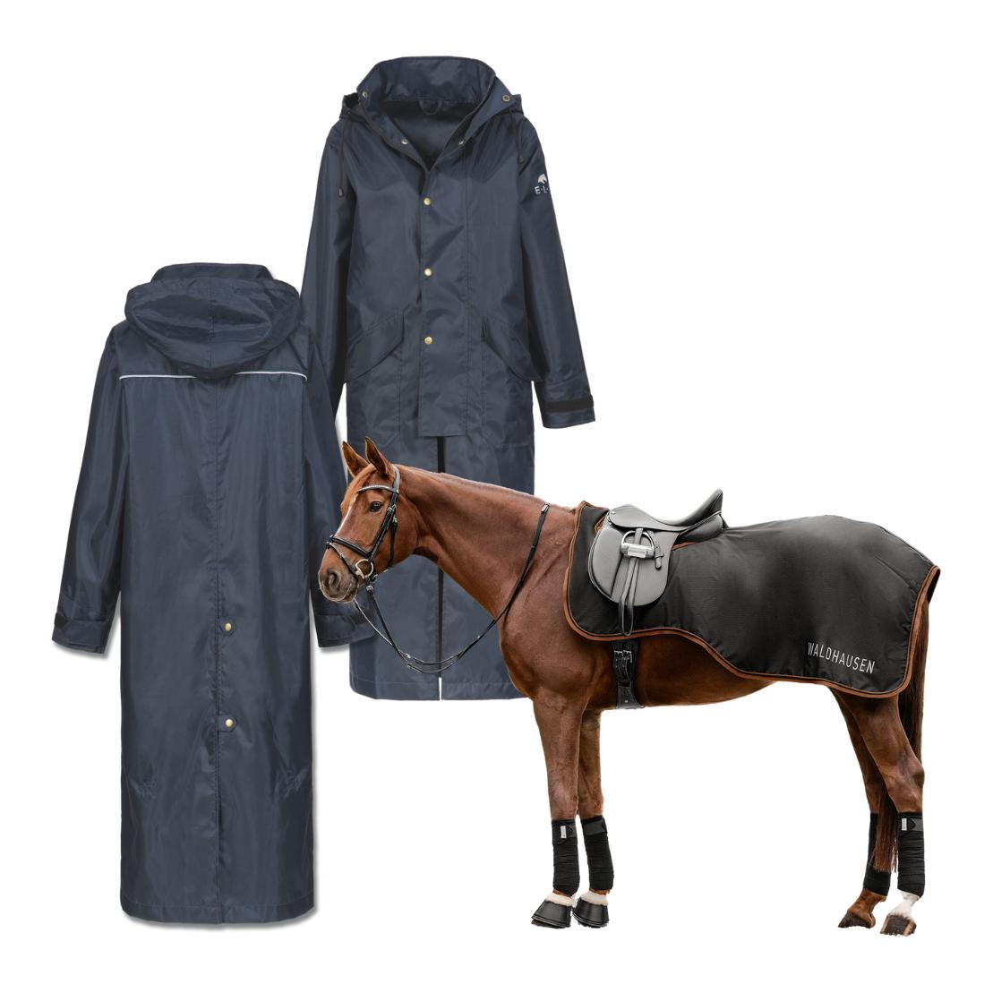 Regenset Regenmantel Dover Damen + Regen Ausreitdecke Perth 50g