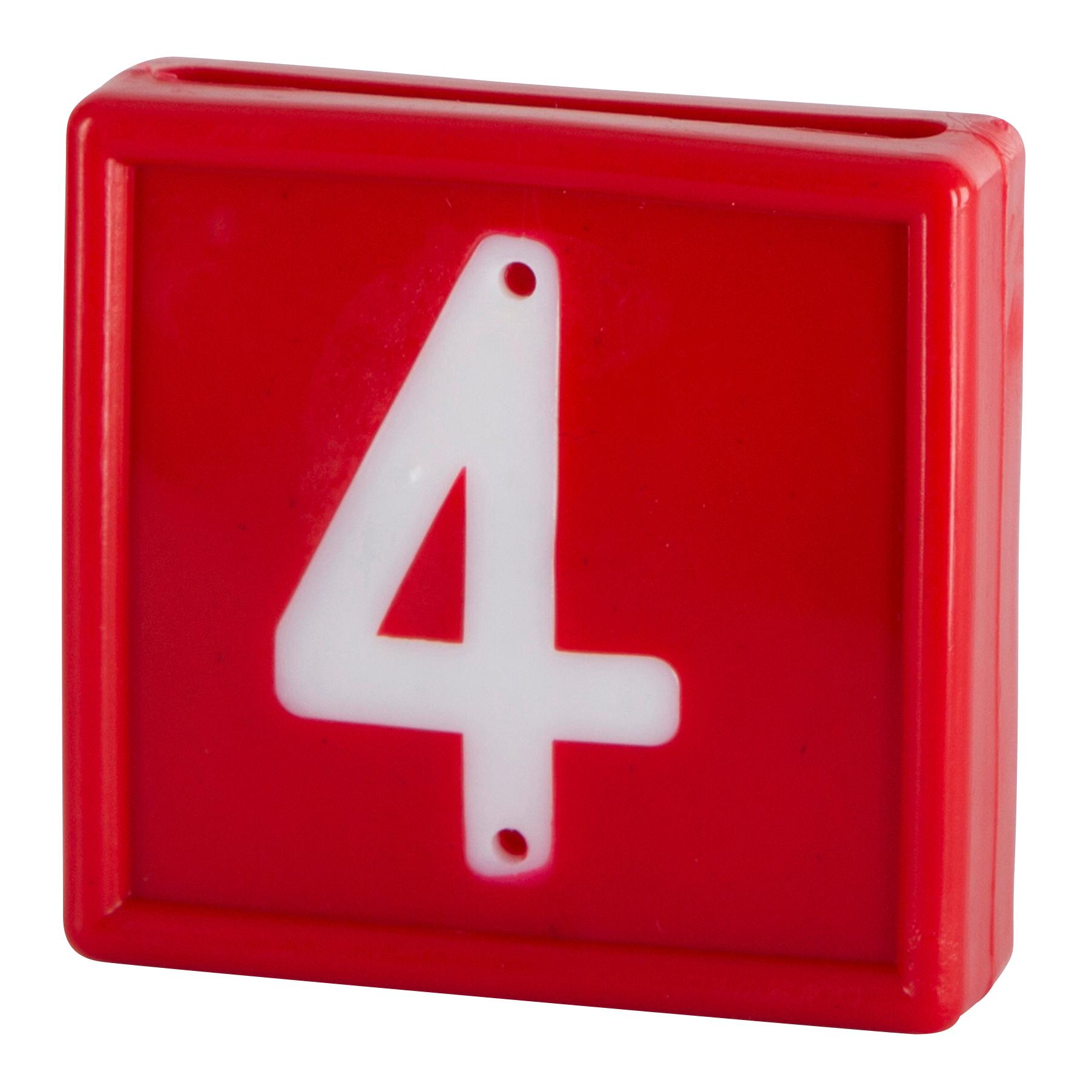Nummernblock Standard einzeln - rot