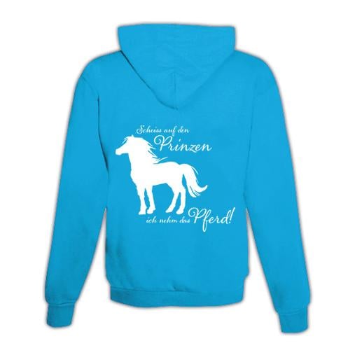 Image of Schwesternuhr Hoodie Ich nehm das Pferd Unisex - Hellblau/Türkis - bei Hauptner.ch