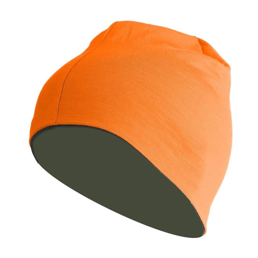 Bonnet en mérinos BONY, 320gr - orange-olive