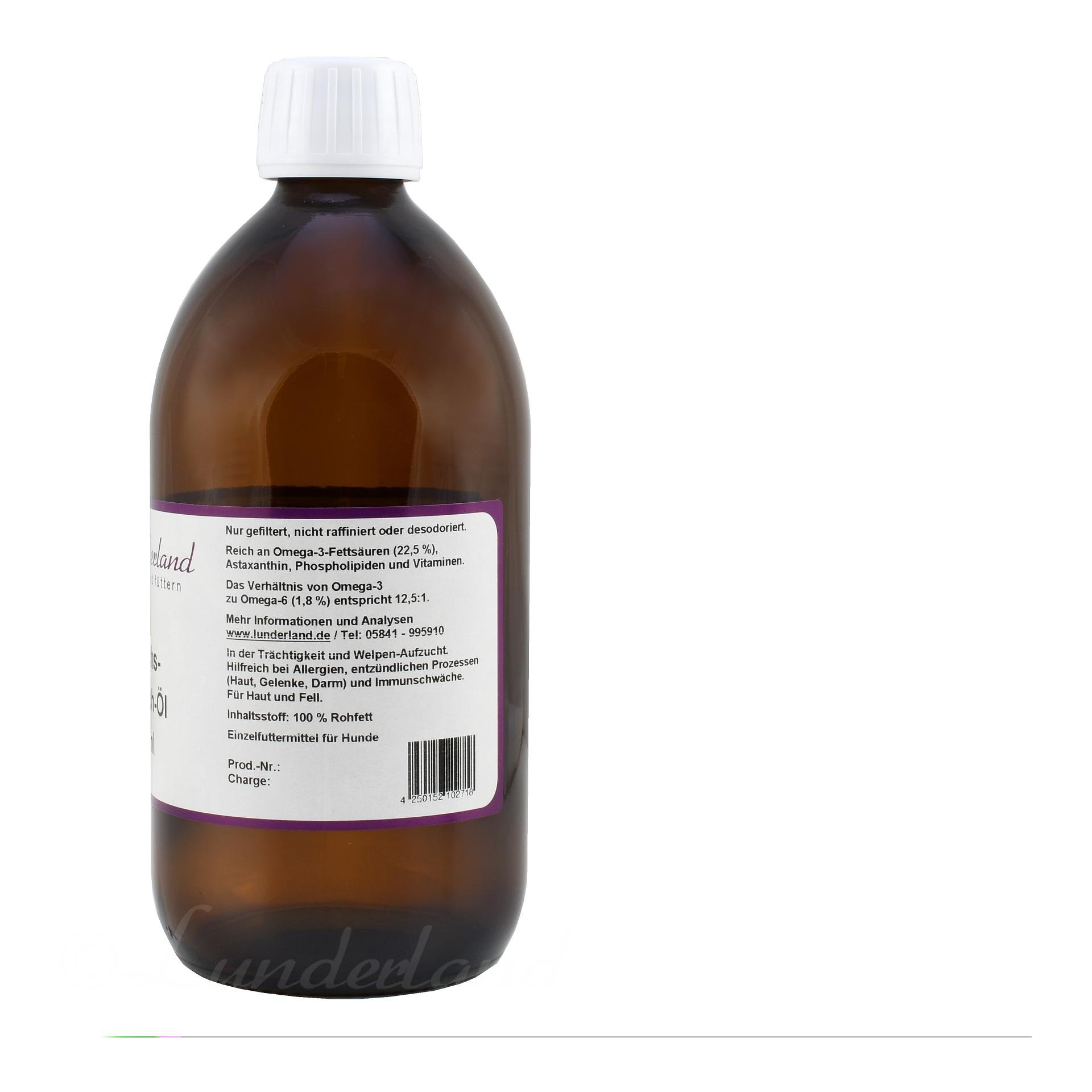 Seelachs-Wildfisch-Öl  - Einzelfuttermittel für Hunde und Katzen