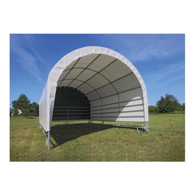 Giebelwand aus PVC mit Gurtsystem