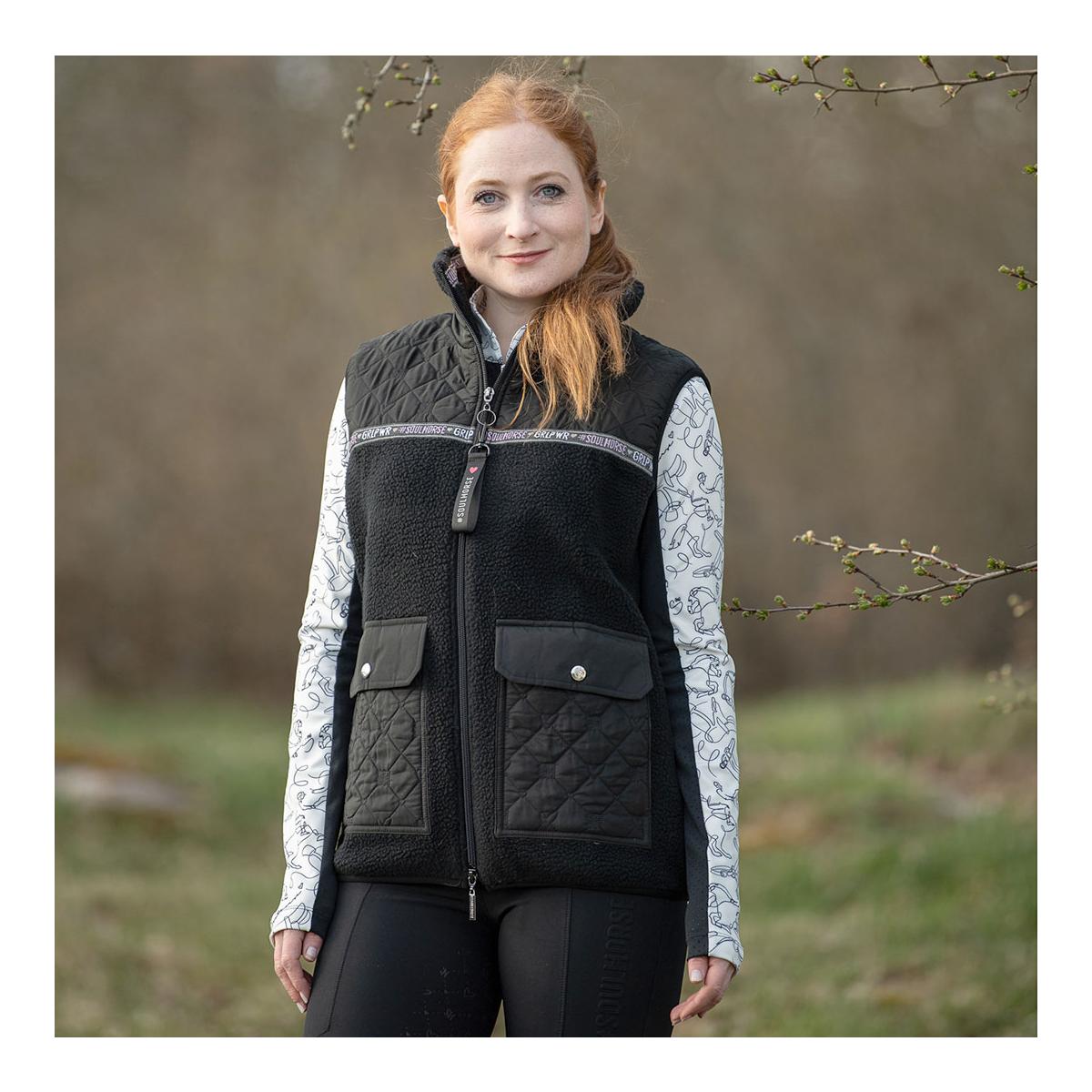 Teddyfleece Weste Black Unicorn