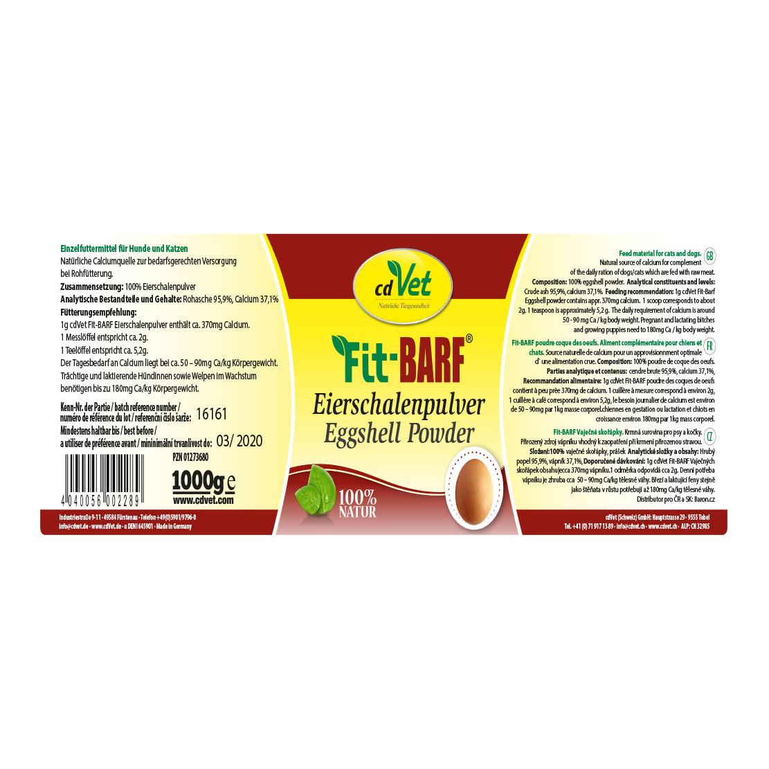 Fit-BARF Eierschalenpulver