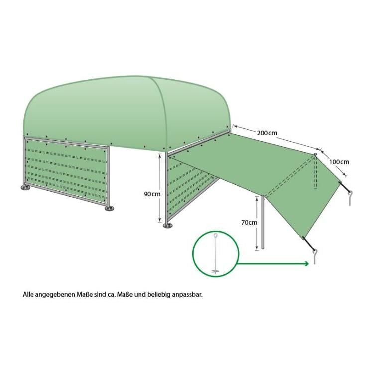 Sonnensegel für Weidezelt 2,75 m