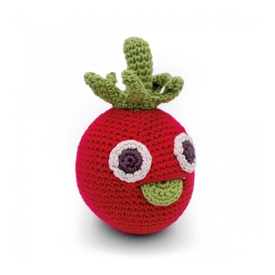 Image of MyuM Tomate - Baby Rassel 100% Bio Baumwolle - Rot - bei Hauptner.ch