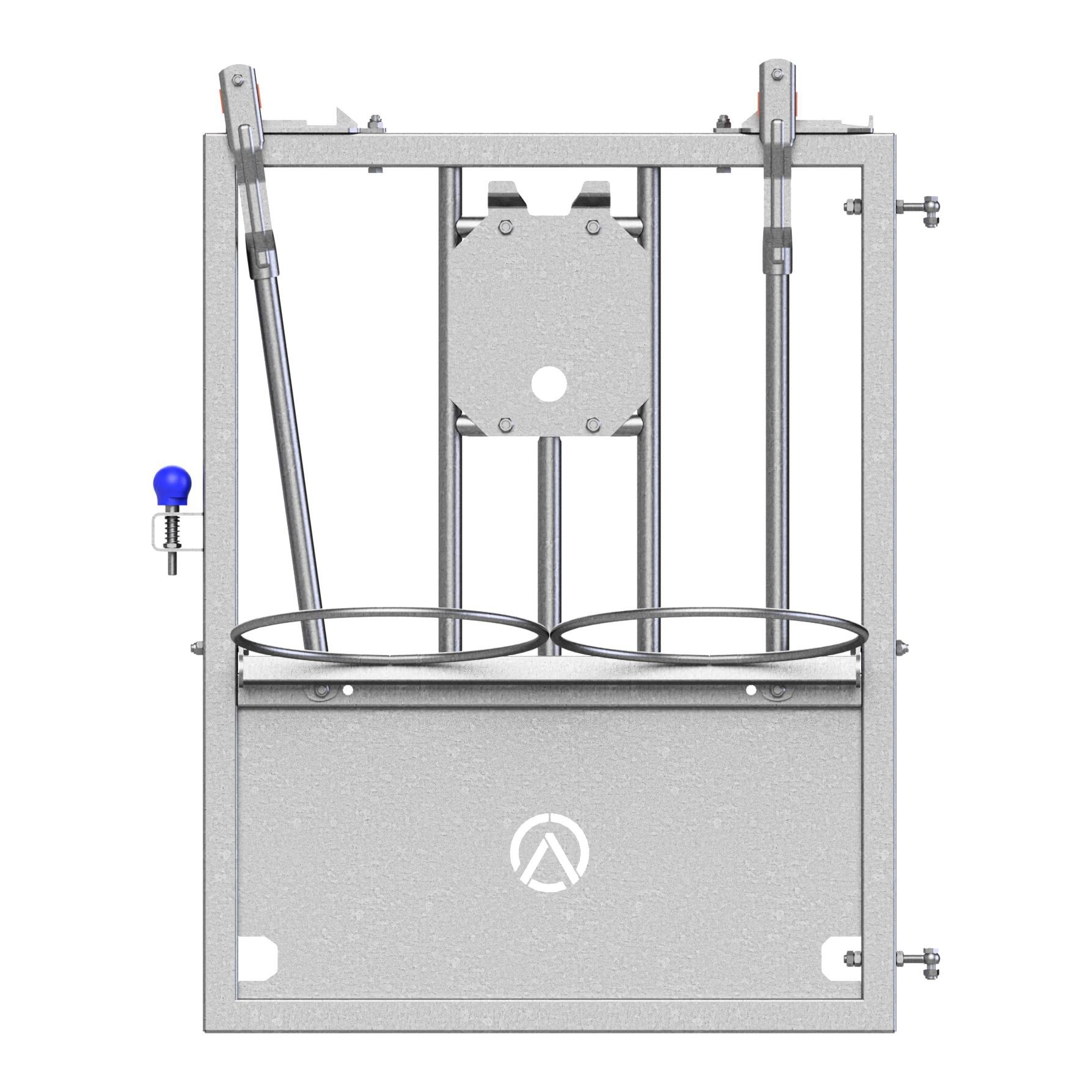 Kälberbox: Frontelement mit Eimerhalter Ø 370 mm