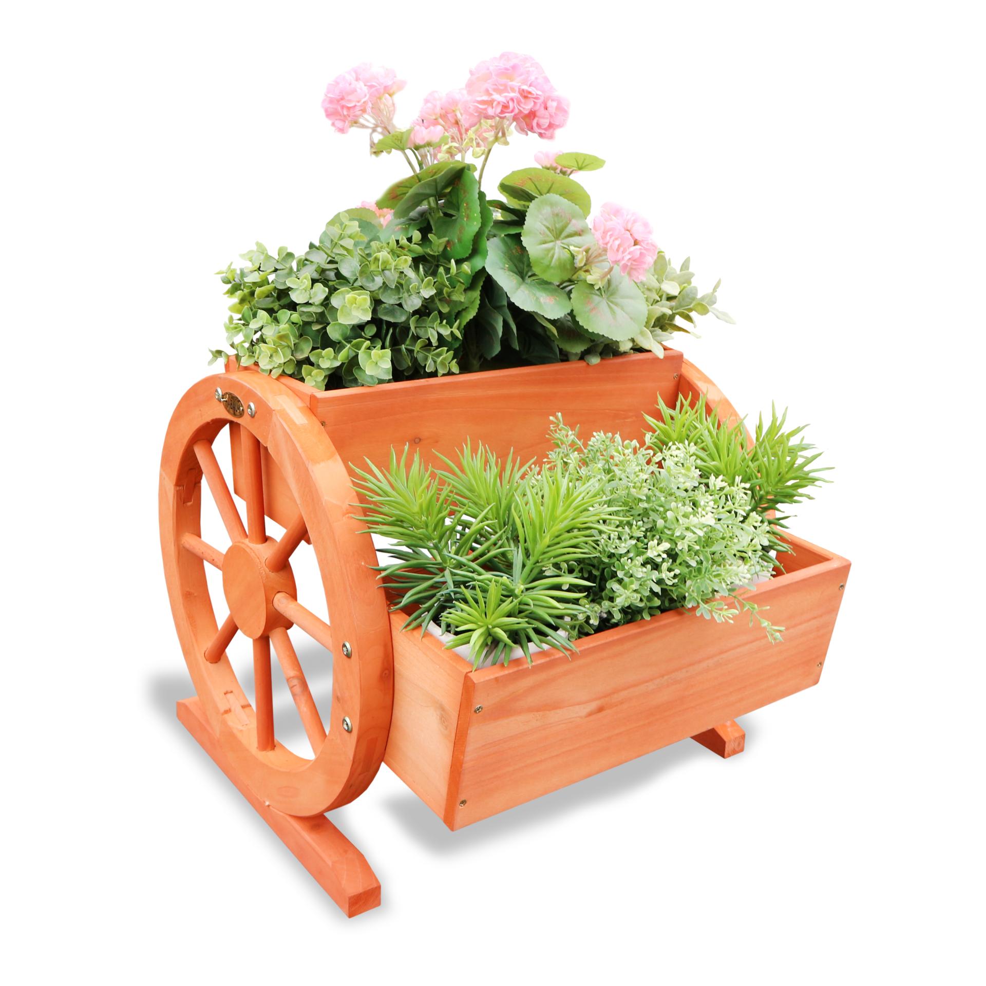 Blumenkasten mit Wagenrad
