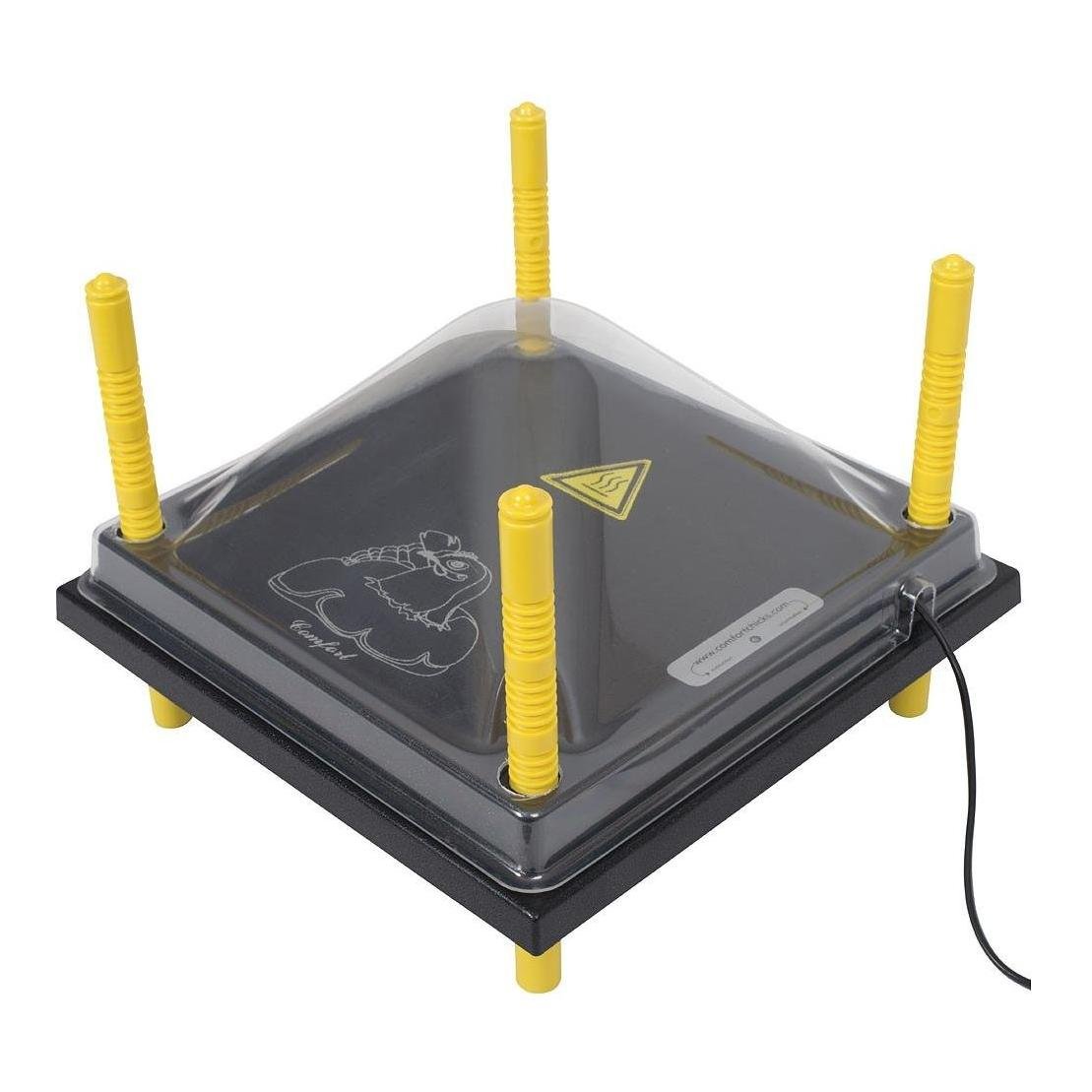 Plaque chauffante en plastique Comfort - avec régulateur de température & couvercle de protection