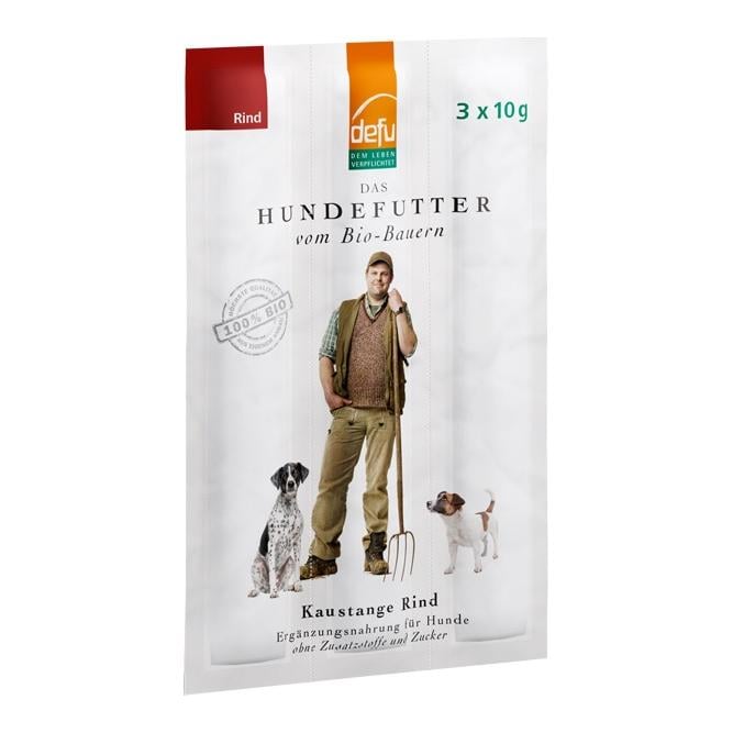 Image of defu Bio Dog Snack Kaustange Rind 3 x 10g bei Hauptner.ch