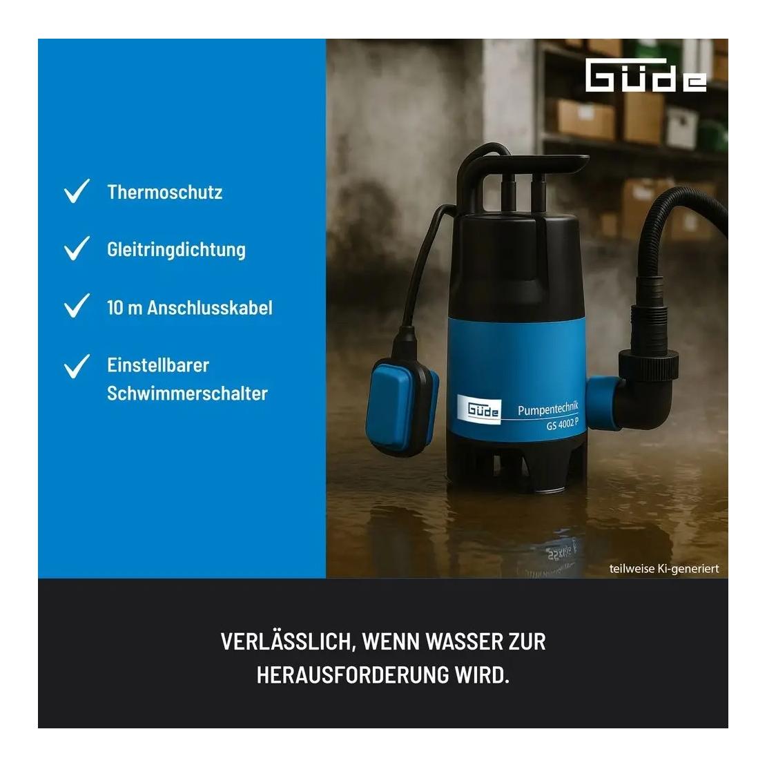 Güde Schmutzwassertauchpumpe GS 4002 P