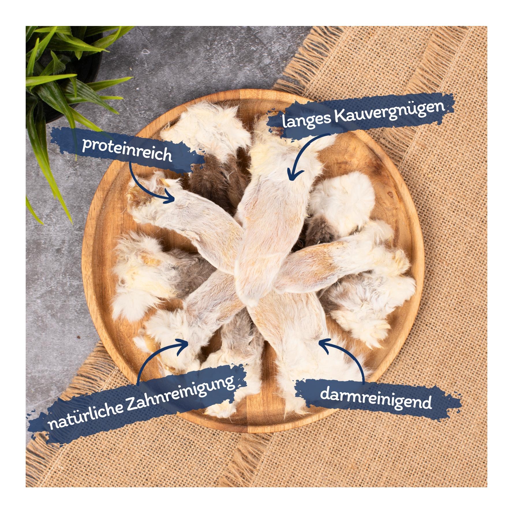 Kaninchenohren mit Fell