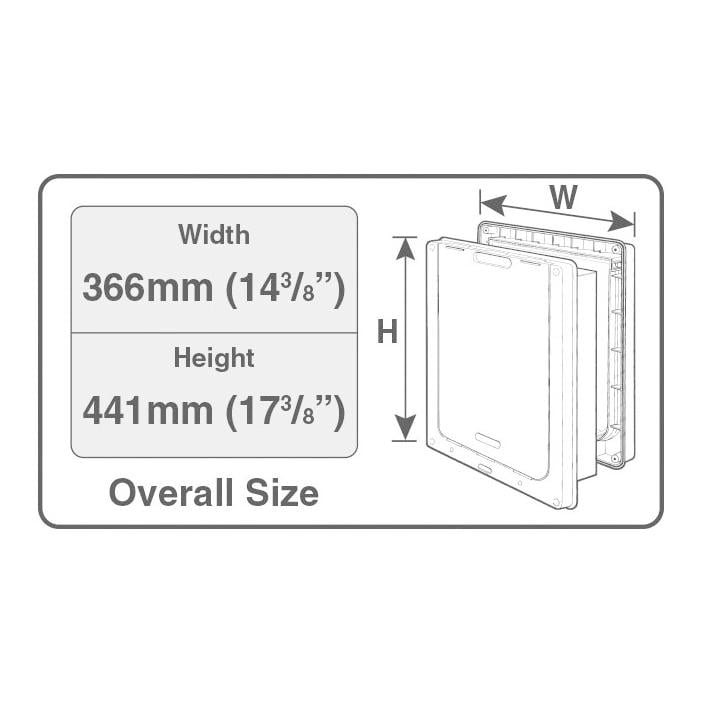 2-Wege Hundetüre XL - weiss