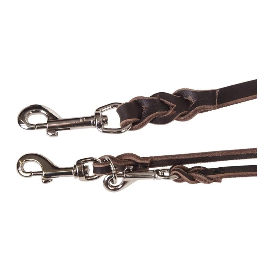 Laisse de chien en cuir gras