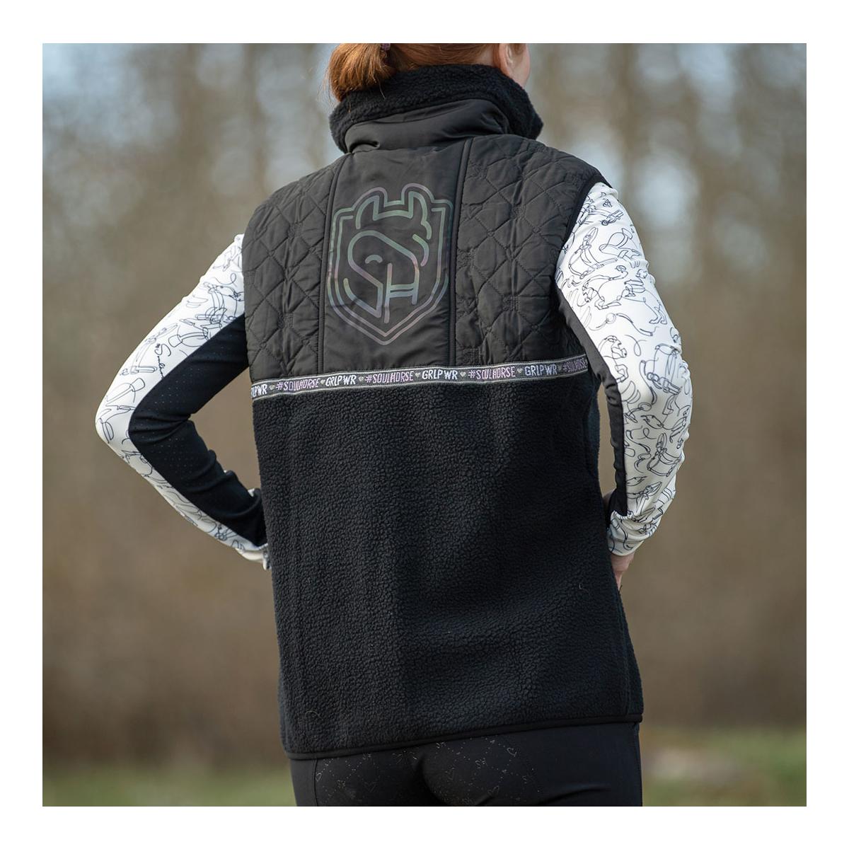 Teddyfleece Weste Black Unicorn