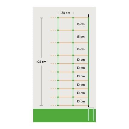 Weidenetz "Primaflex" - Doppelspitz