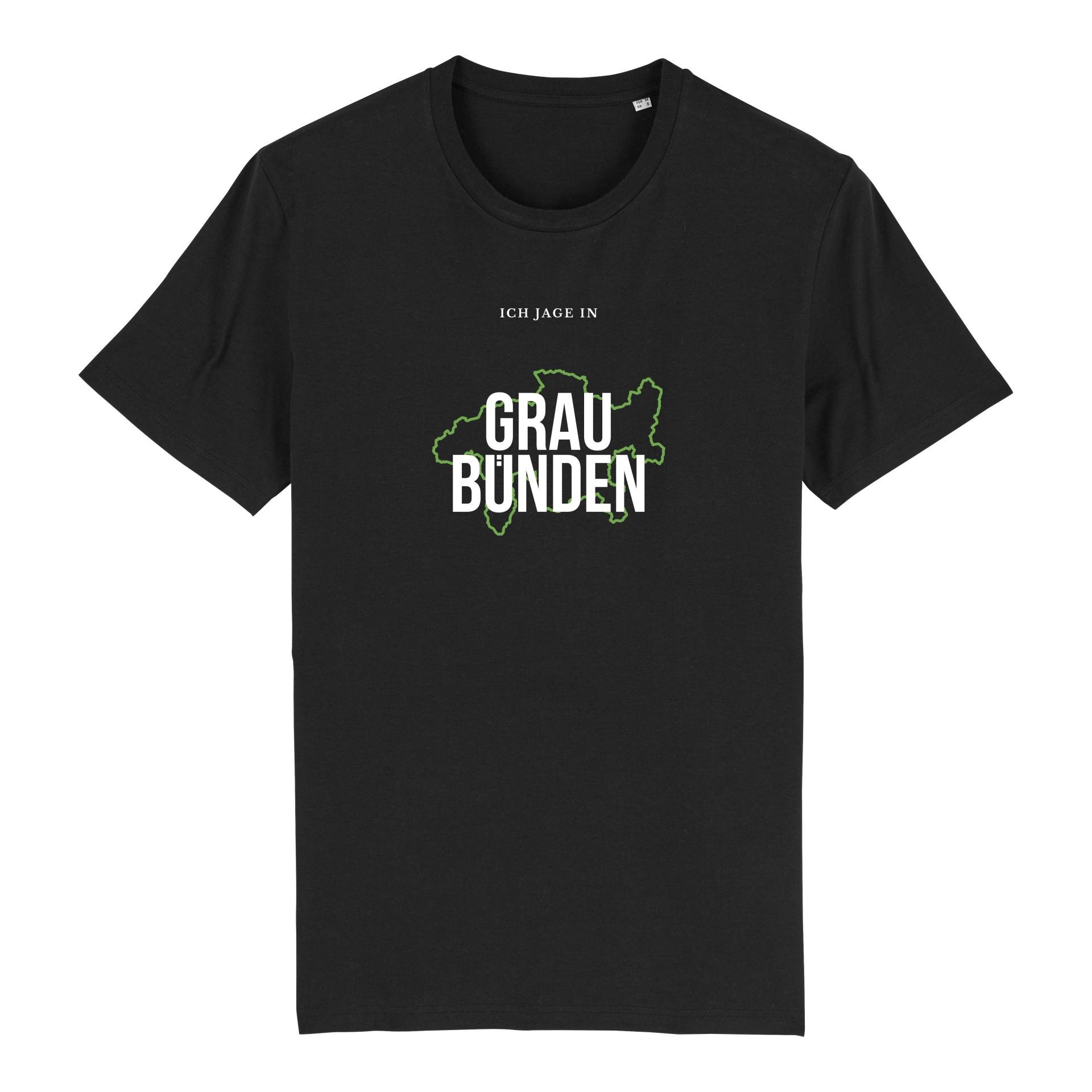 Image of Hauptner Jagd T-Shirt Ich jage in Grau Bünden - Black - bei Hauptner.ch