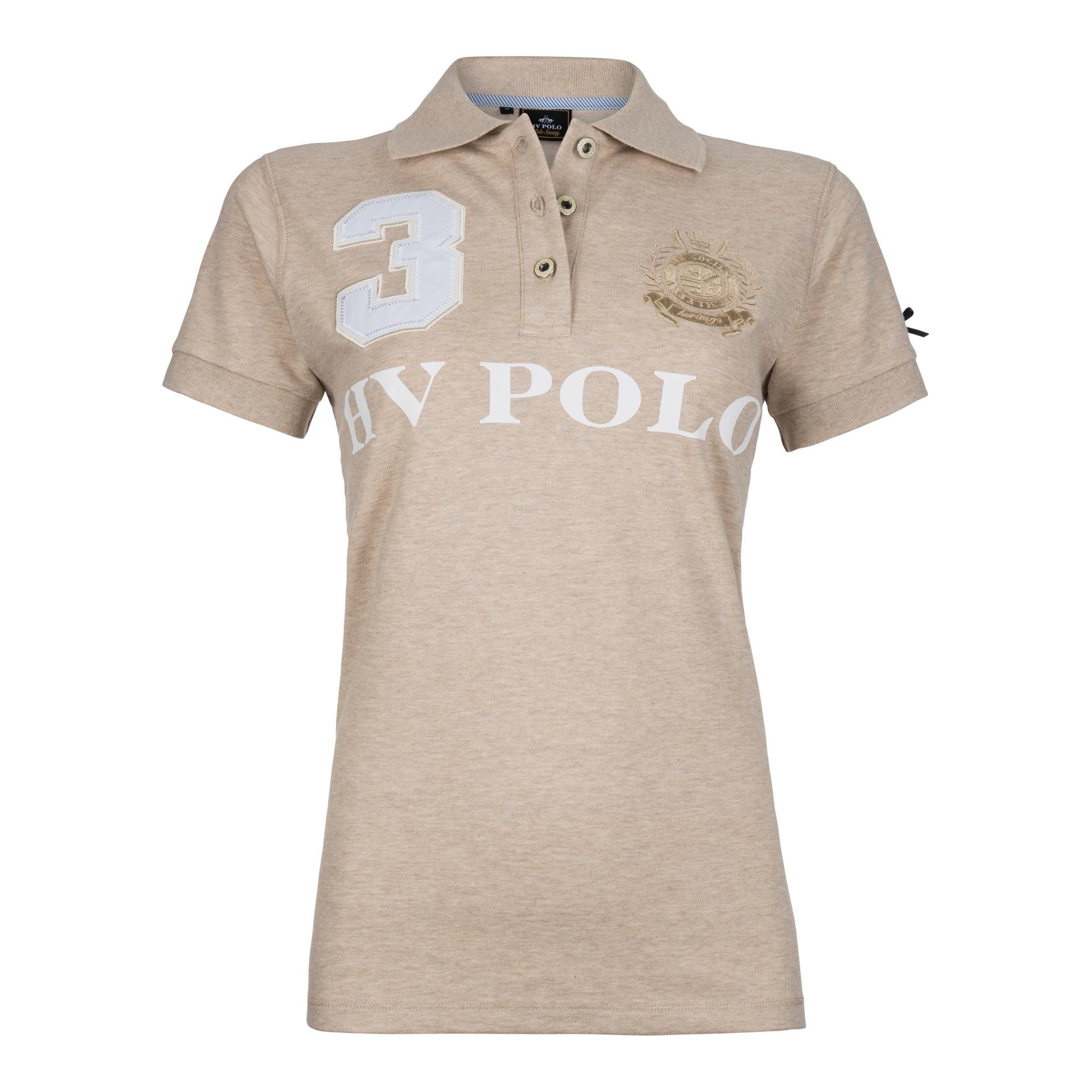 Image of HV Polo Poloshirt Favouritas Damen EQ SS - Sand Melange - bei Hauptner.ch