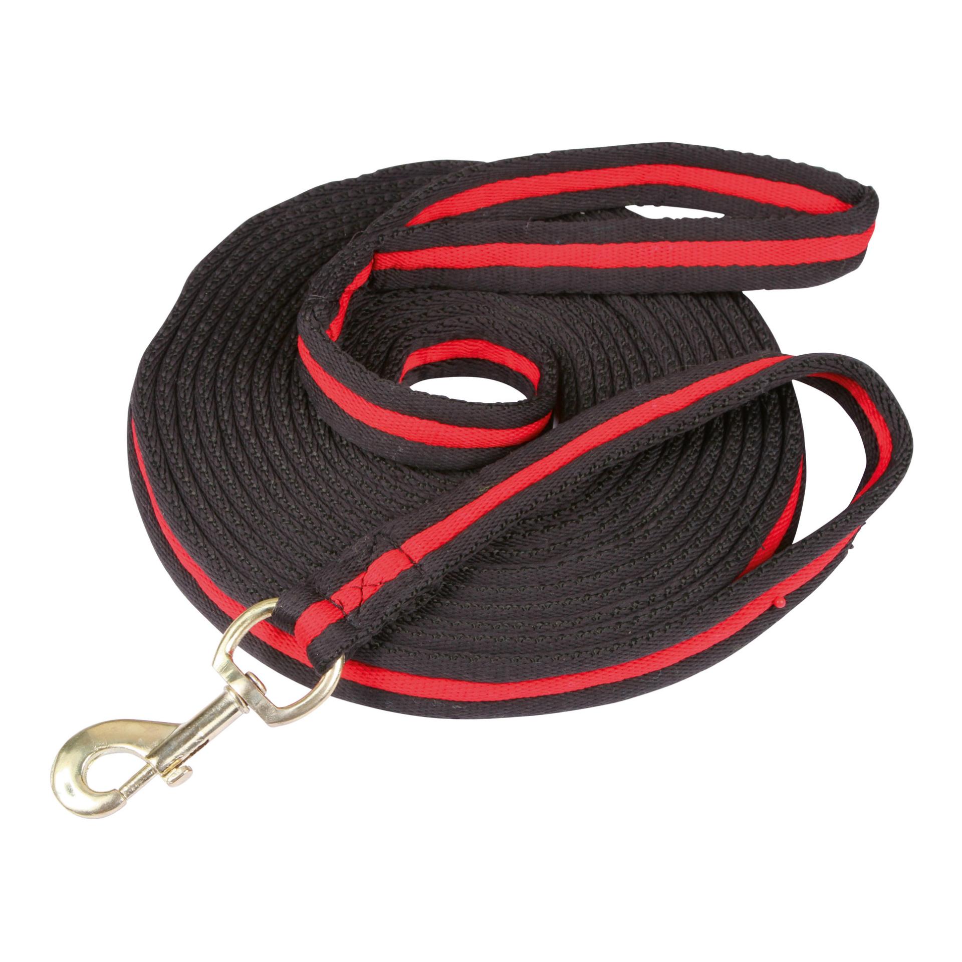 Longierleine Softlonge 8m - schwarz/rot