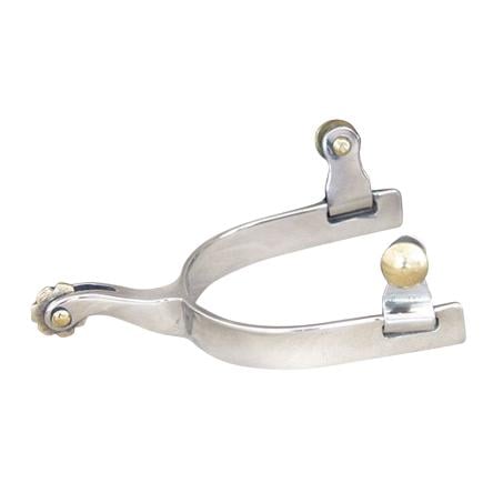 Edelstahl Sporen mit kleinem Messingrad