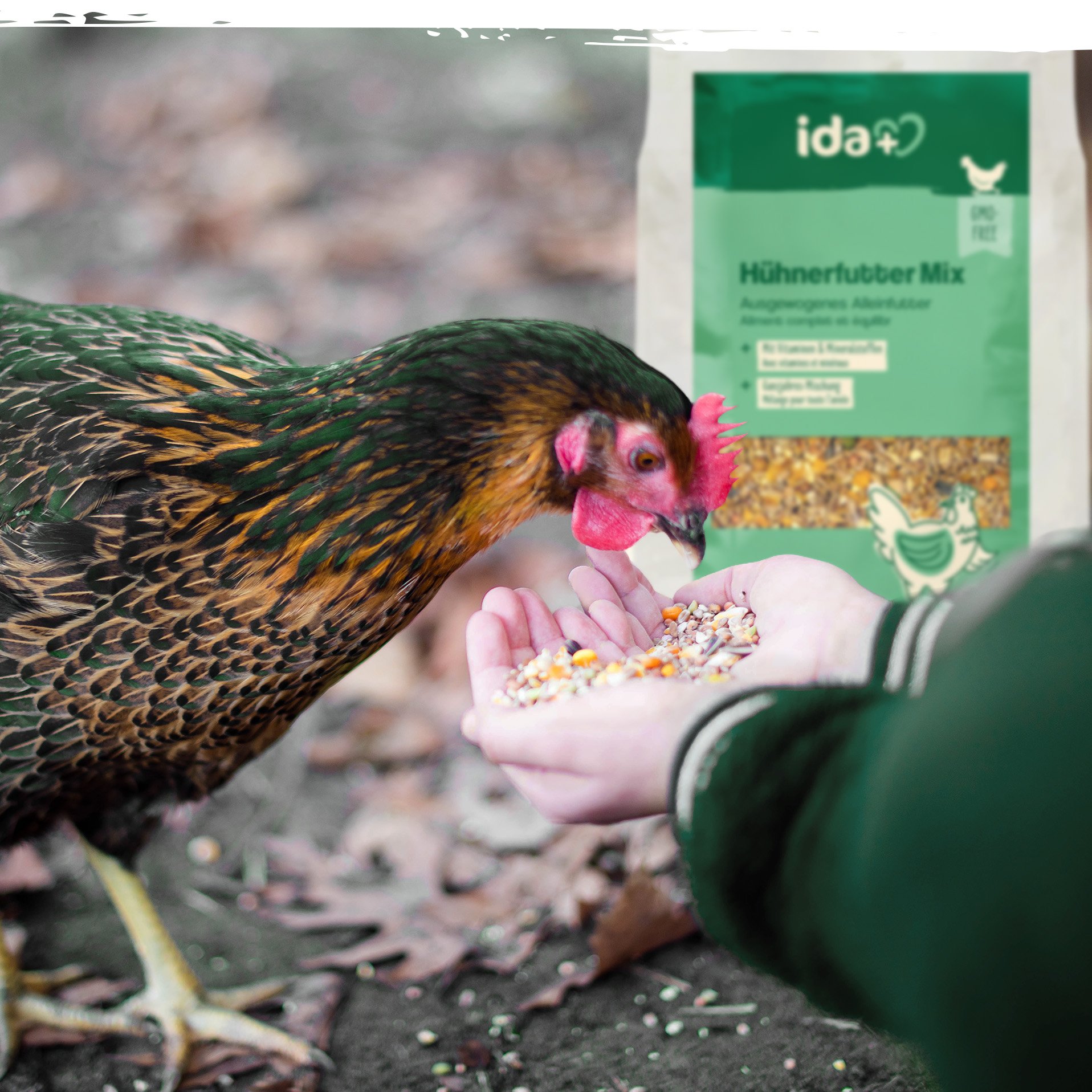 IdaPlus Hühnerfutter Mix - Ausgewogenes Alleinfutter - Ganzjahresmischung