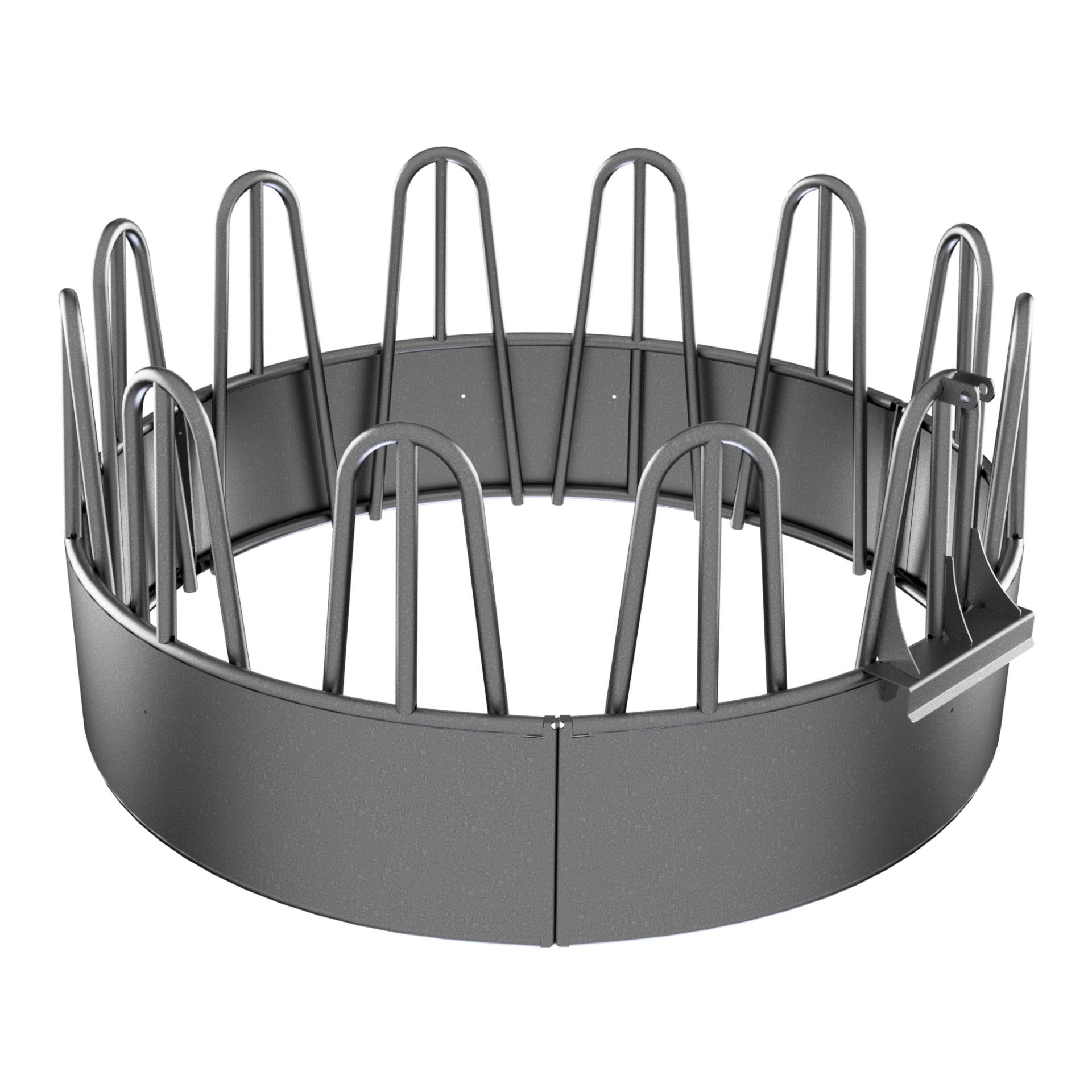 Rundraufe mit Palisadenfressgitter