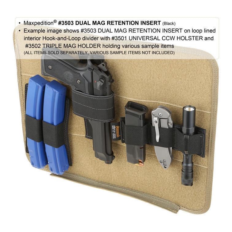 Pochette Maxpedition Dual Retention Insert - noire