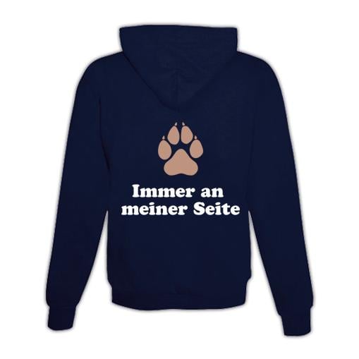 Image of Schwesternuhr Hoodie Hundepfote Unisex - Dunkelblau - bei Hauptner.ch