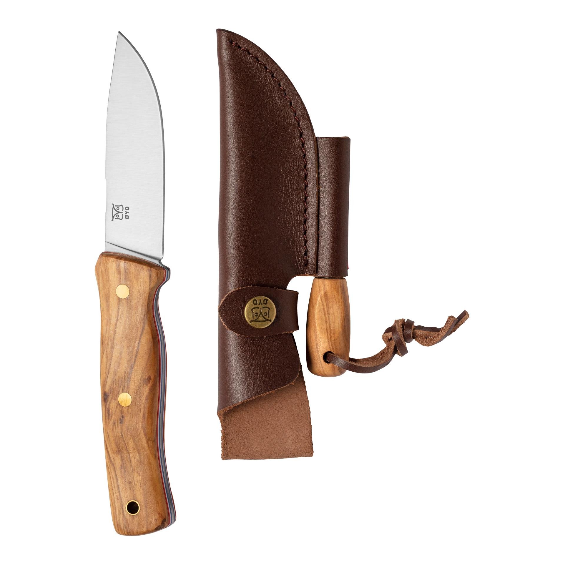 Øyo FEMUNDEN - Jagd/Outdoormesser mit Lederscheide (Full Tang) 