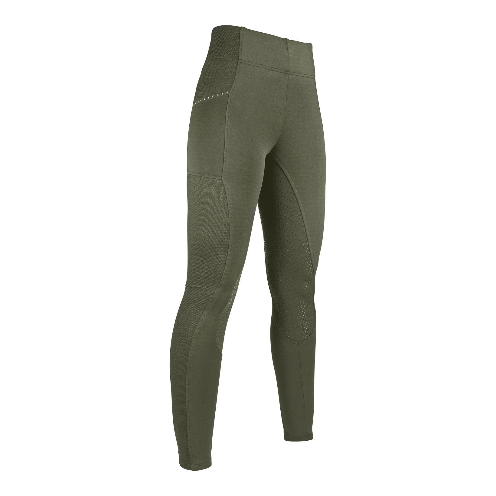 Image of HKM Reitleggings Mesh Style Vollbesatz Damen - olivgrün bei Hauptner.ch