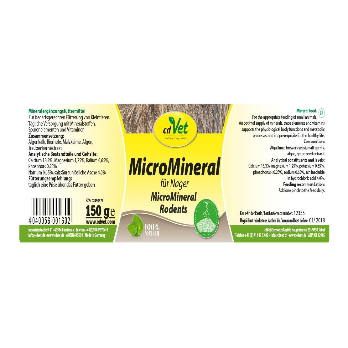 MicroMineral pour rongeurs