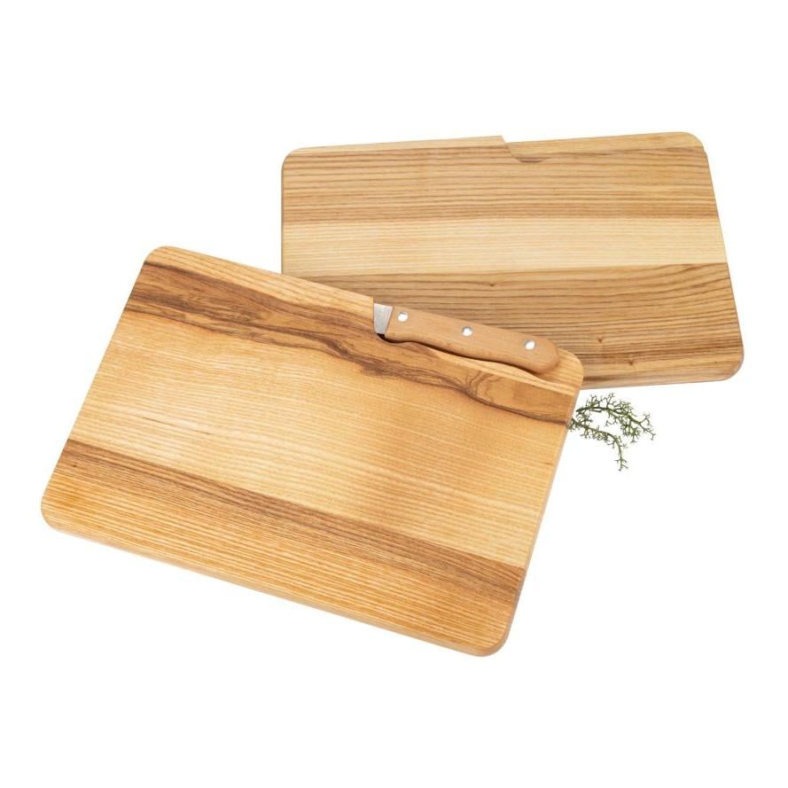 Schneidebrett mit Messer - geölt 