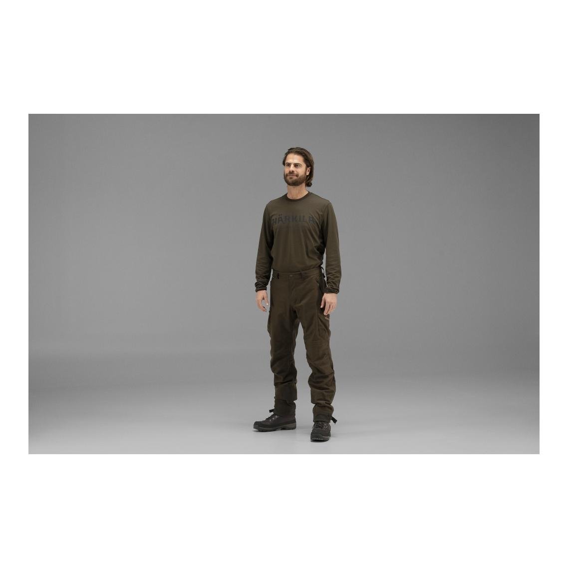 Mountain Hunter L/S T-Shirt - hunting green/shadow brown