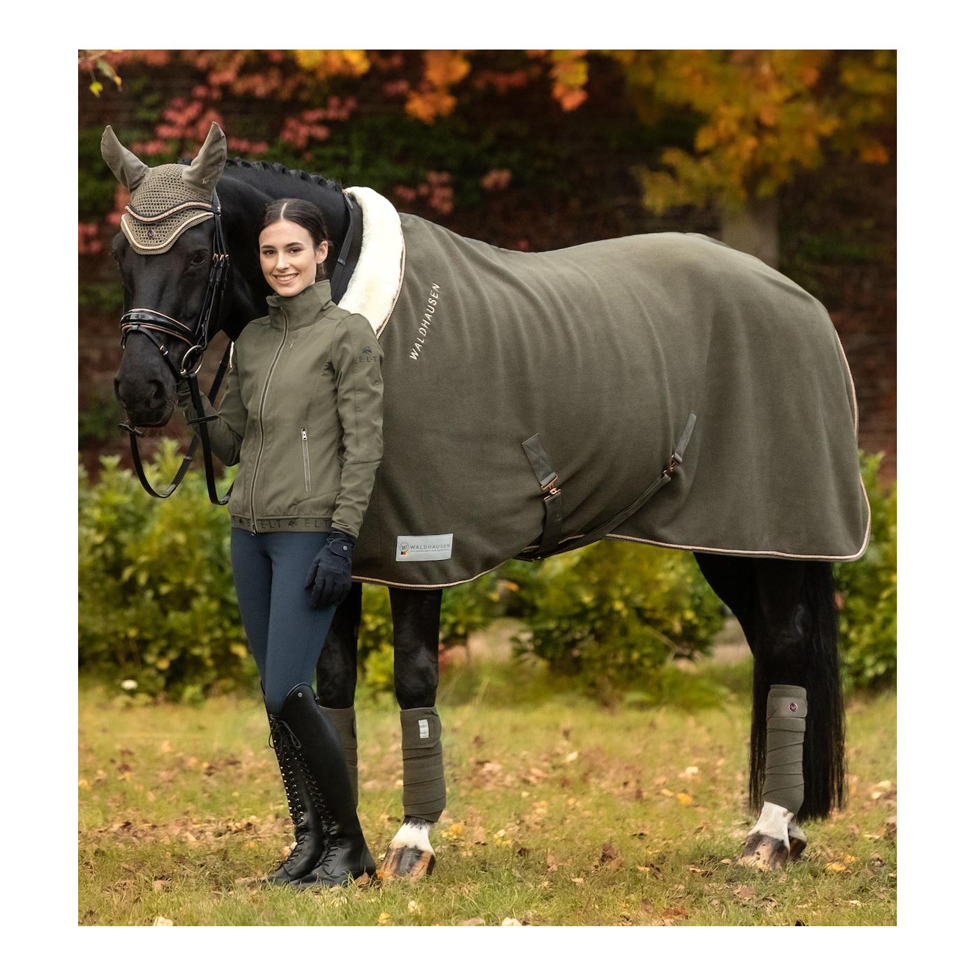 Image of Waldhausen Fleecedecke Modern Rosé - khaki bei Hauptner.ch