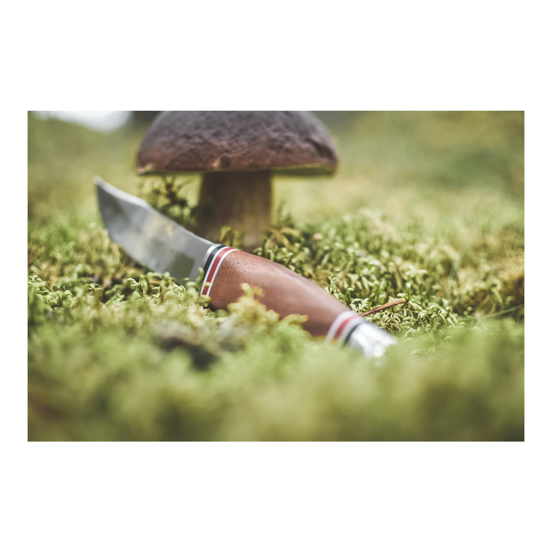 Øyo GEILO - Couteau de chasse/de plein air avec étui de protection en cuir