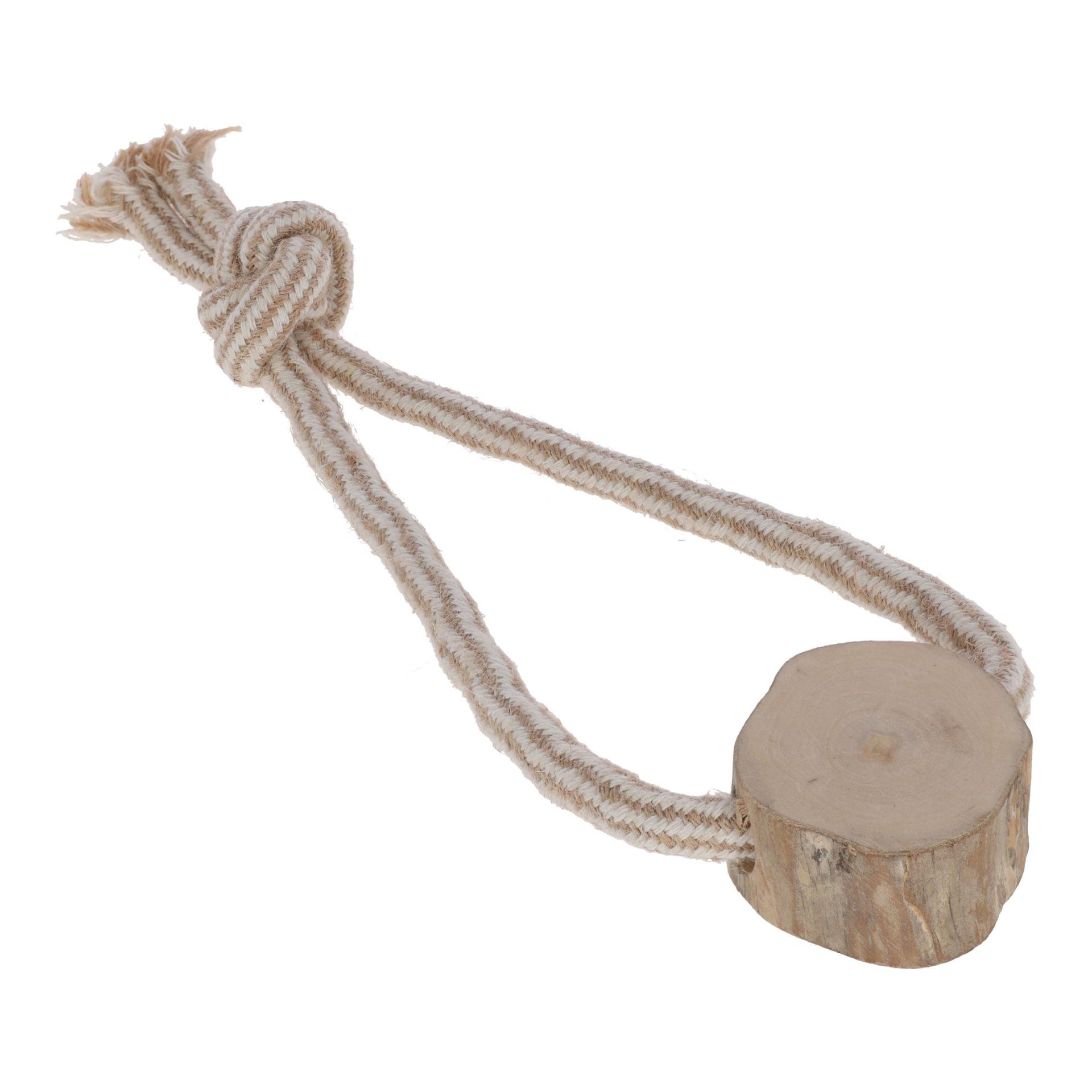 Wurfspielzeug, Jute/Baum- wolle, mit Kaffeeholz