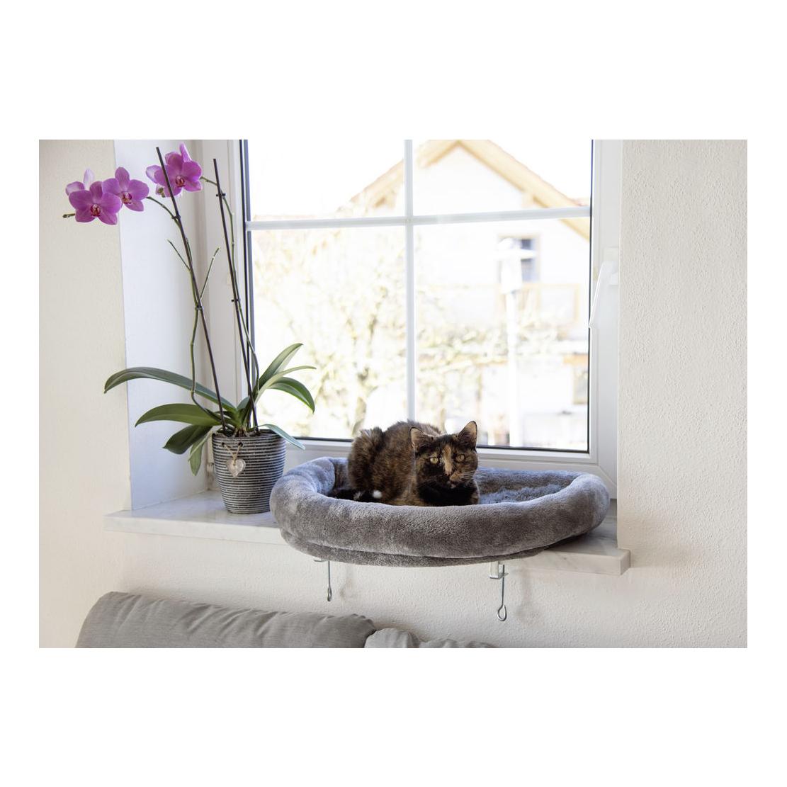 Fensterliegebett - grau