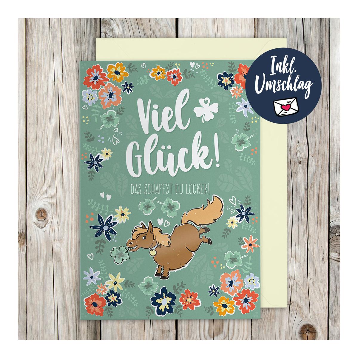 Grusskarte "Viel Glück"