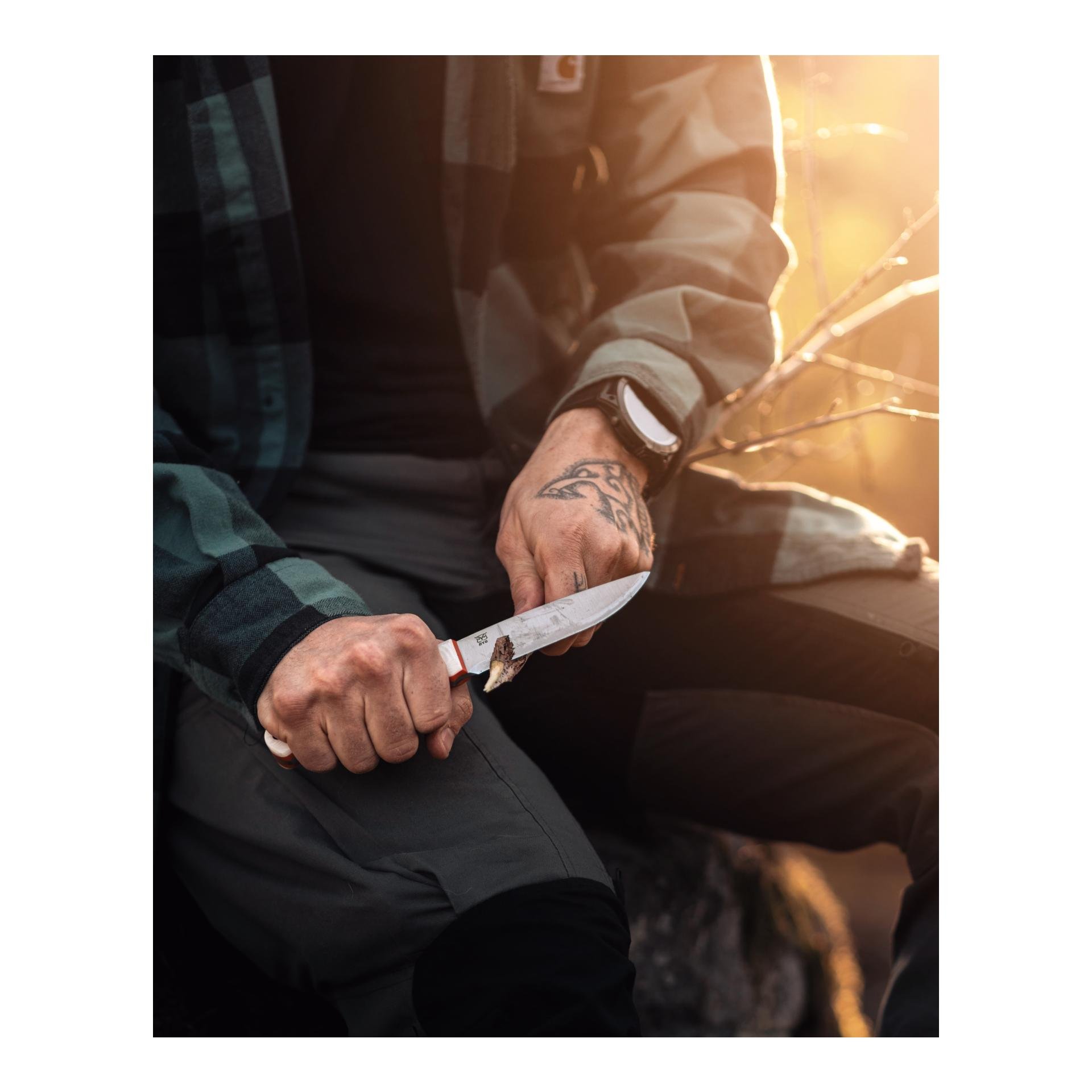 SVALBARD - Jagd/Outdoormesser mit Lederscheide (Full Tang)