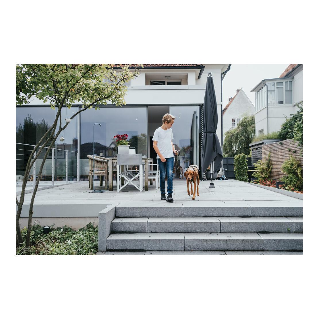 Verstellbare Leine Maldon - schwarz/grau