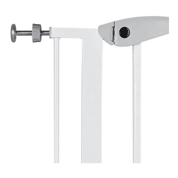 Barrière pour chiens, métal 75-85 × 76 cm - blanc