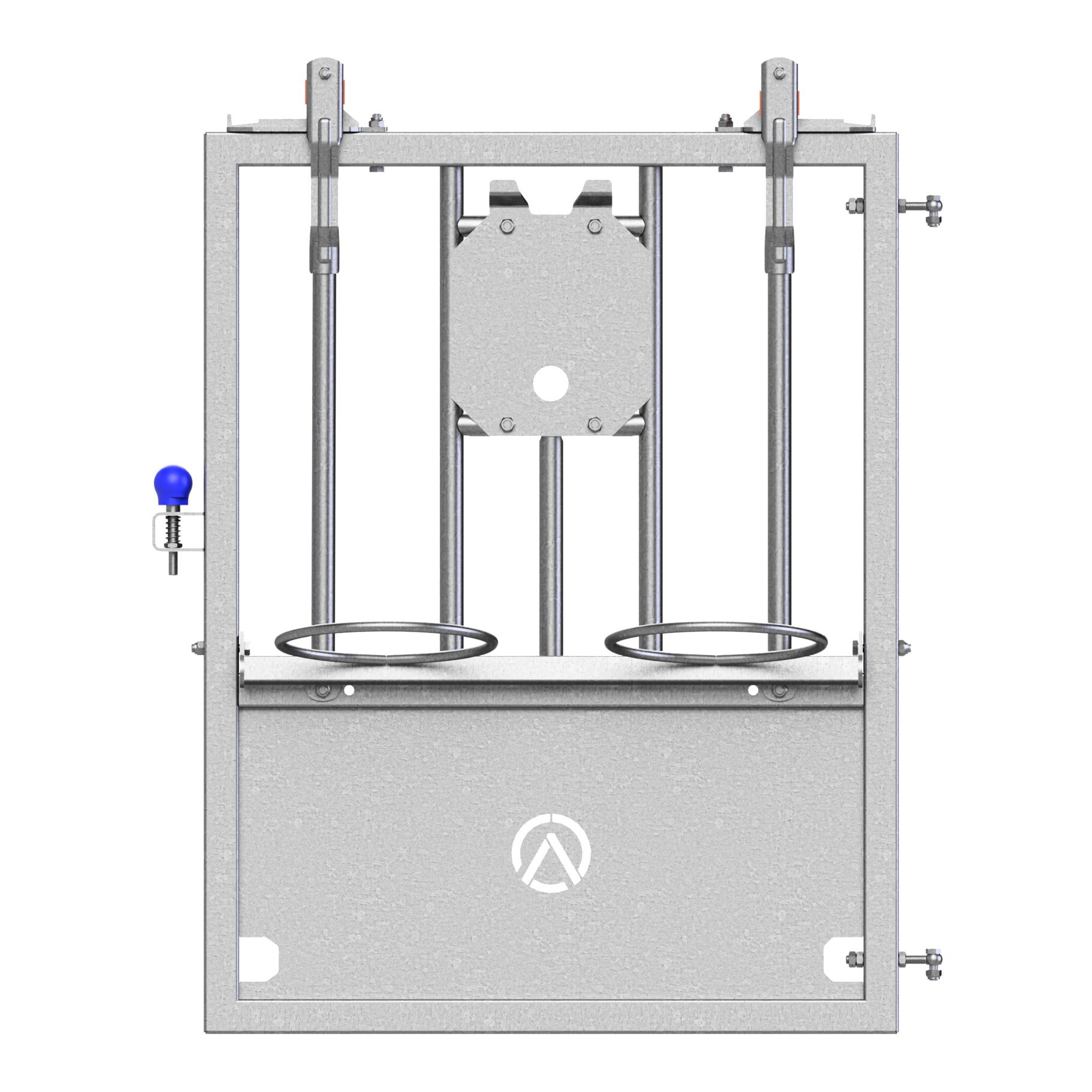 Kälberbox: Frontelement mit Eimerhalter Ø 260 mm