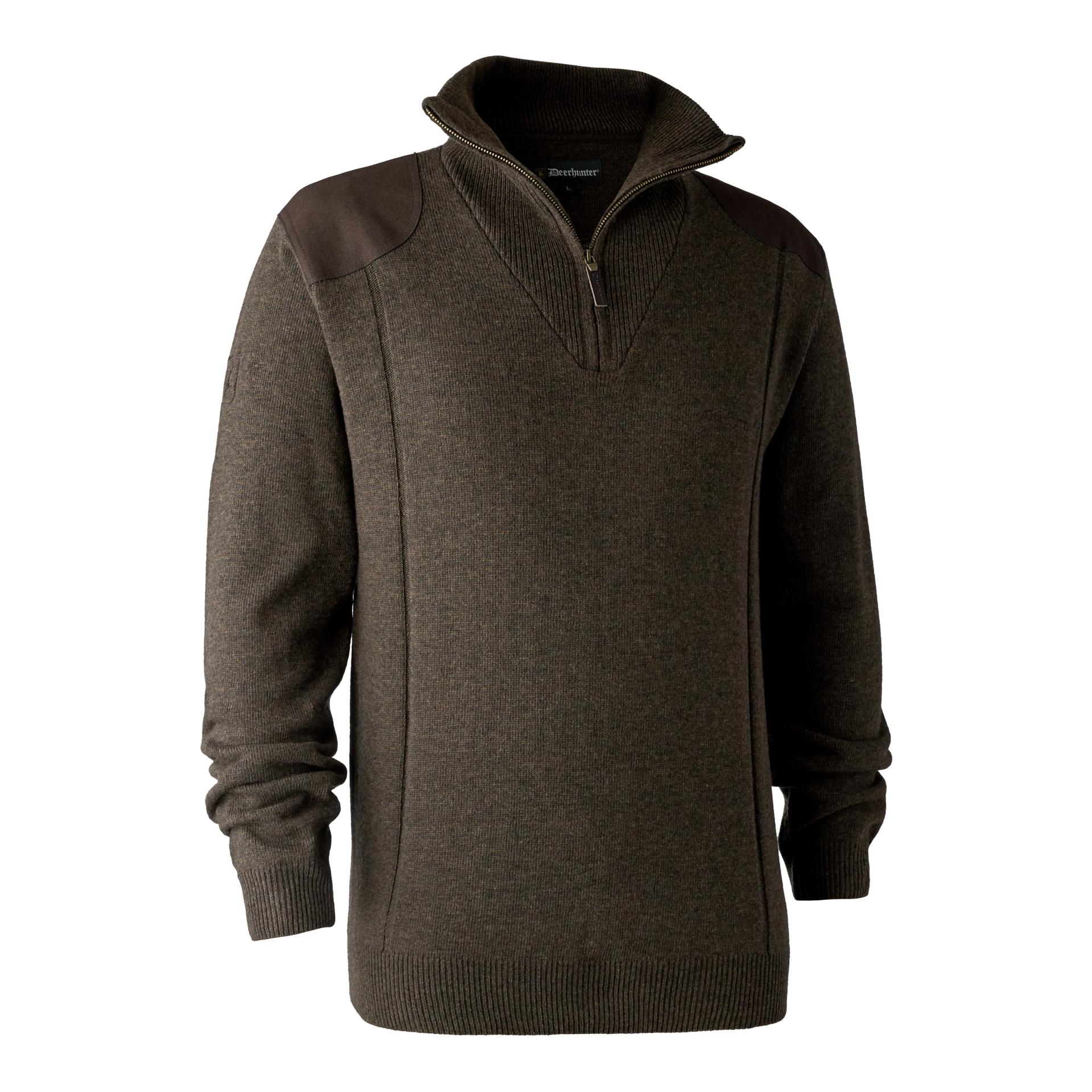 Image of Deerhunter Sheffield Pullover mit Zip-Neck - Dark Elm bei Hauptner.ch