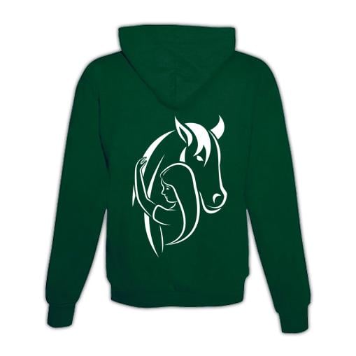 Image of Schwesternuhr Hoodie Horse & Love Unisex - Grün - bei Hauptner.ch